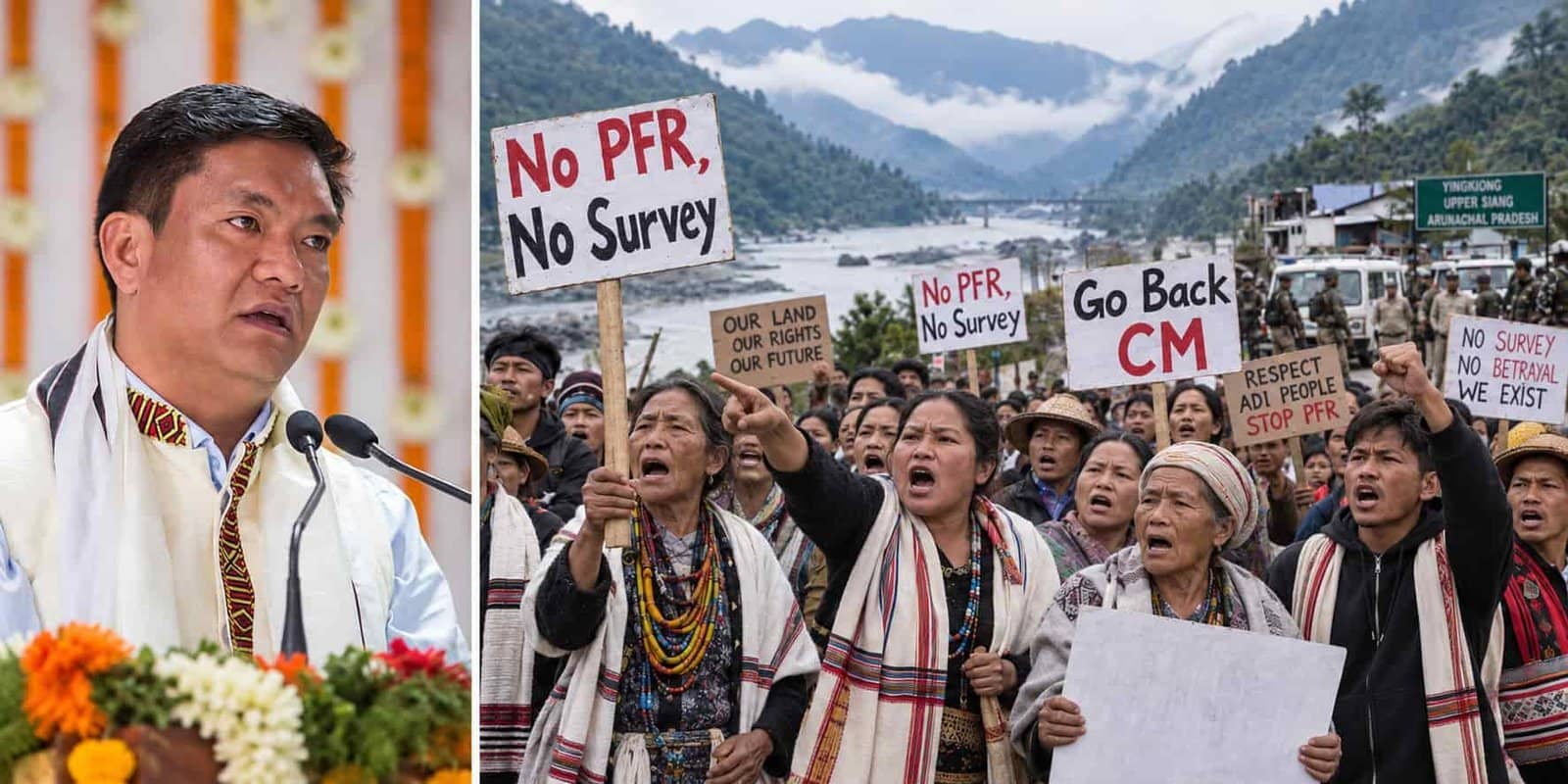 CM’s visit provokes people’s protest in Arunachal Pradesh